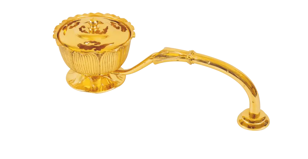 蓮華型柄香炉 