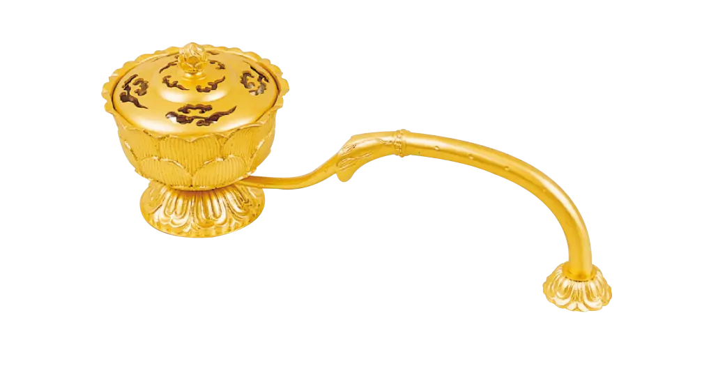 蓮華型柄香炉 