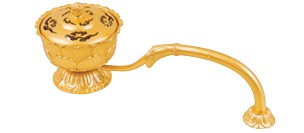 蓮華型柄香炉 